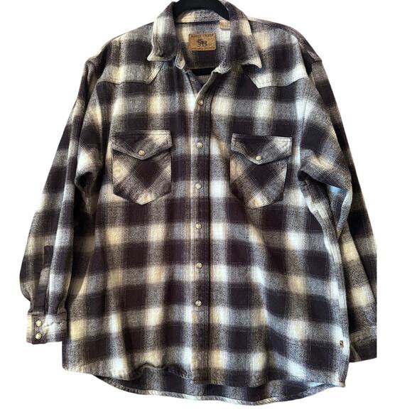 Moose Creek heavy Flannel Bundle L Western Snap and Button up 100% Cotton - Picture 2 of 14